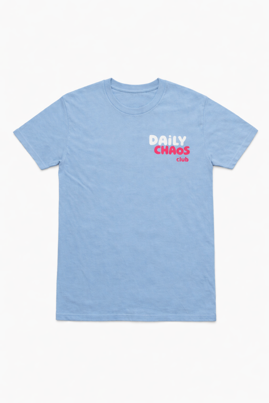 Daily Chaos Club Tee – Light Blue